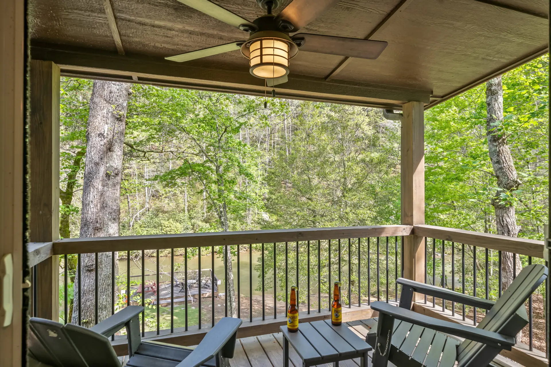 The upper level master also has double French doors with hideaway screens that open onto a private balcony, the perfect place for your morning coffee