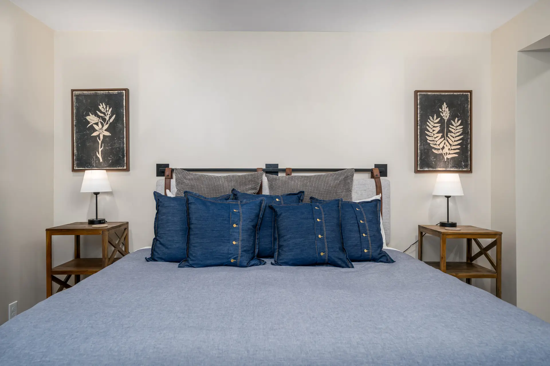 Wake in the morning to a beautiful view of the yard and river just outside your double windows